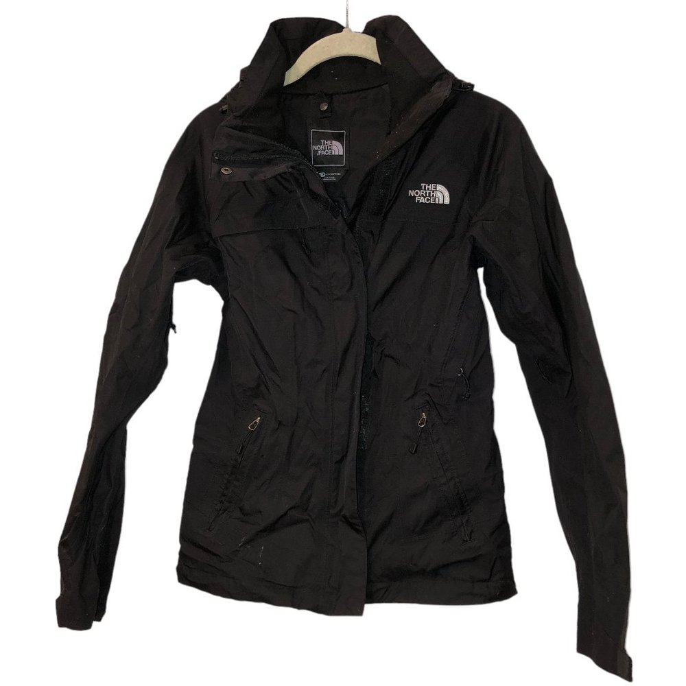 The North Face black nylon shell ski rain snow jacket XS EXCELLENT CONDITION